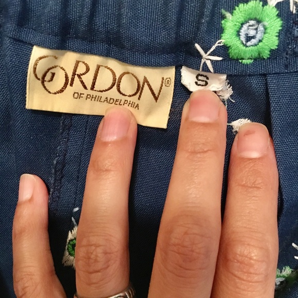 Vintage Gordon of Philadelphia Blue Floral skirt S - Picture 14 of 15